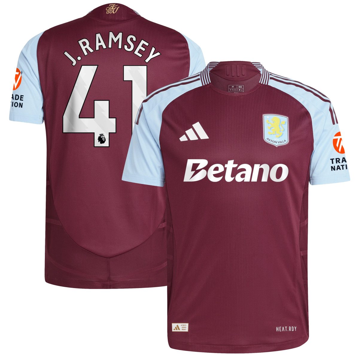 aston villa adidas home authentic shirt 2024-25 with j. ramsey 41 printing Collection | Aston Villa Football Kits and Shirts