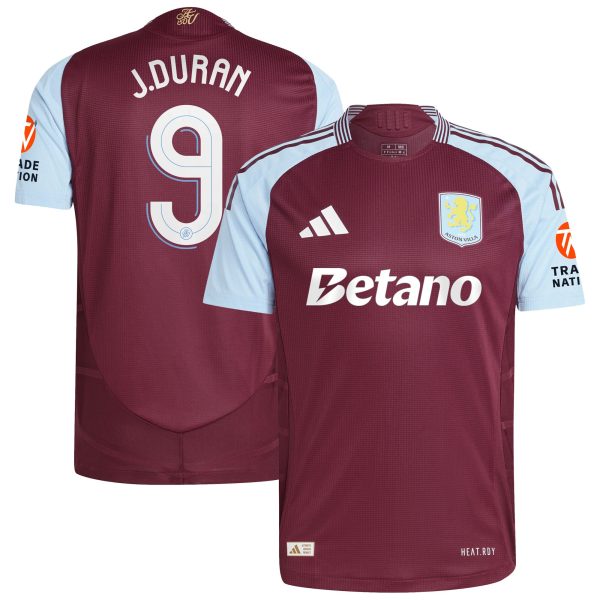 aston villa adidas home authentic shirt 2024-25 with j.duran 9 cup printing Collection | Aston Villa Football Kits and Shirts