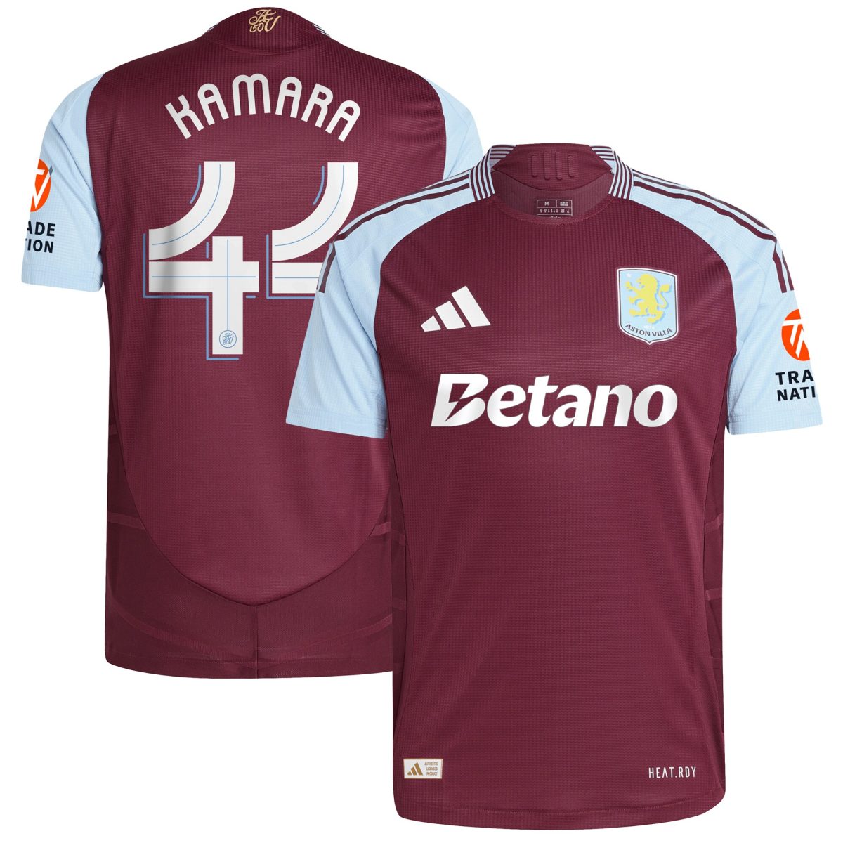 aston villa adidas home authentic shirt 2024-25 with kamara 44 cup printing Collection | Aston Villa Football Kits and Shirts