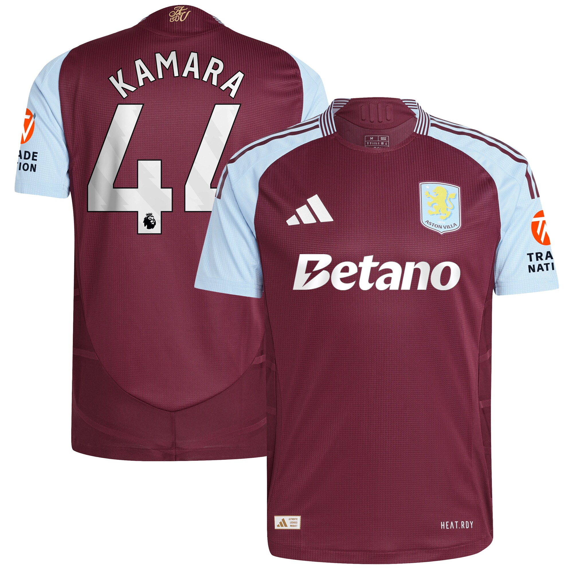 aston villa adidas home authentic shirt 2024-25 with kamara 44 printing Collection | Aston Villa Football Kits and Shirts