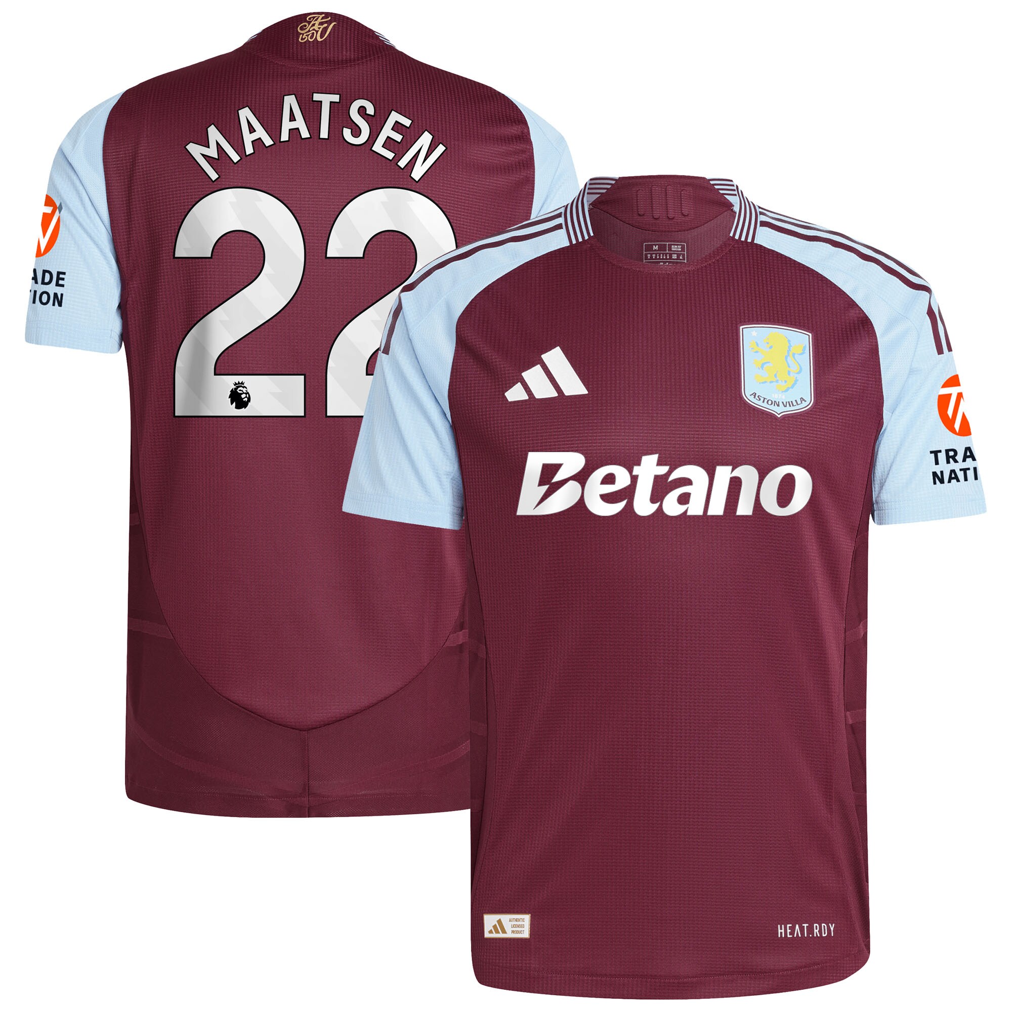 aston villa adidas home authentic shirt 2024-25 with maatsen 22 printing Collection | Aston Villa Football Kits and Shirts