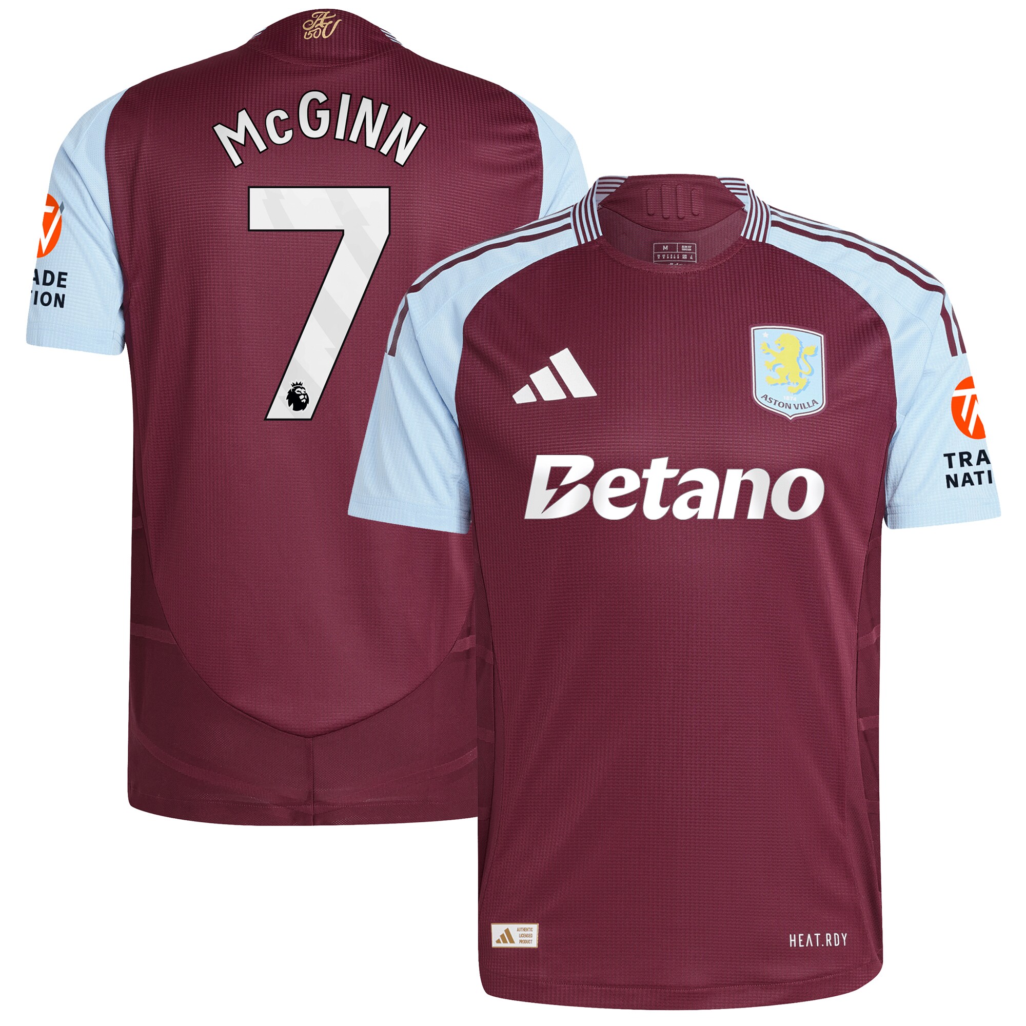 aston villa adidas home authentic shirt 2024-25 with mcginn 7 printing Collection | Aston Villa Football Kits and Shirts