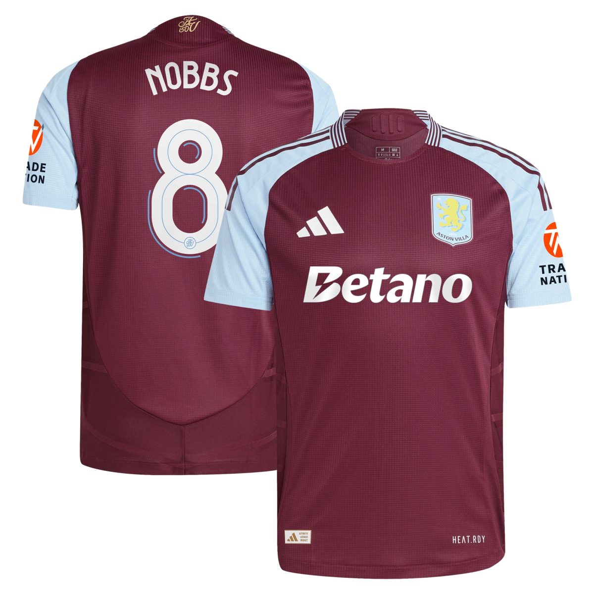 aston villa adidas home authentic shirt 2024-25 with nobbs 8 cup printing Collection | Aston Villa Football Kits and Shirts