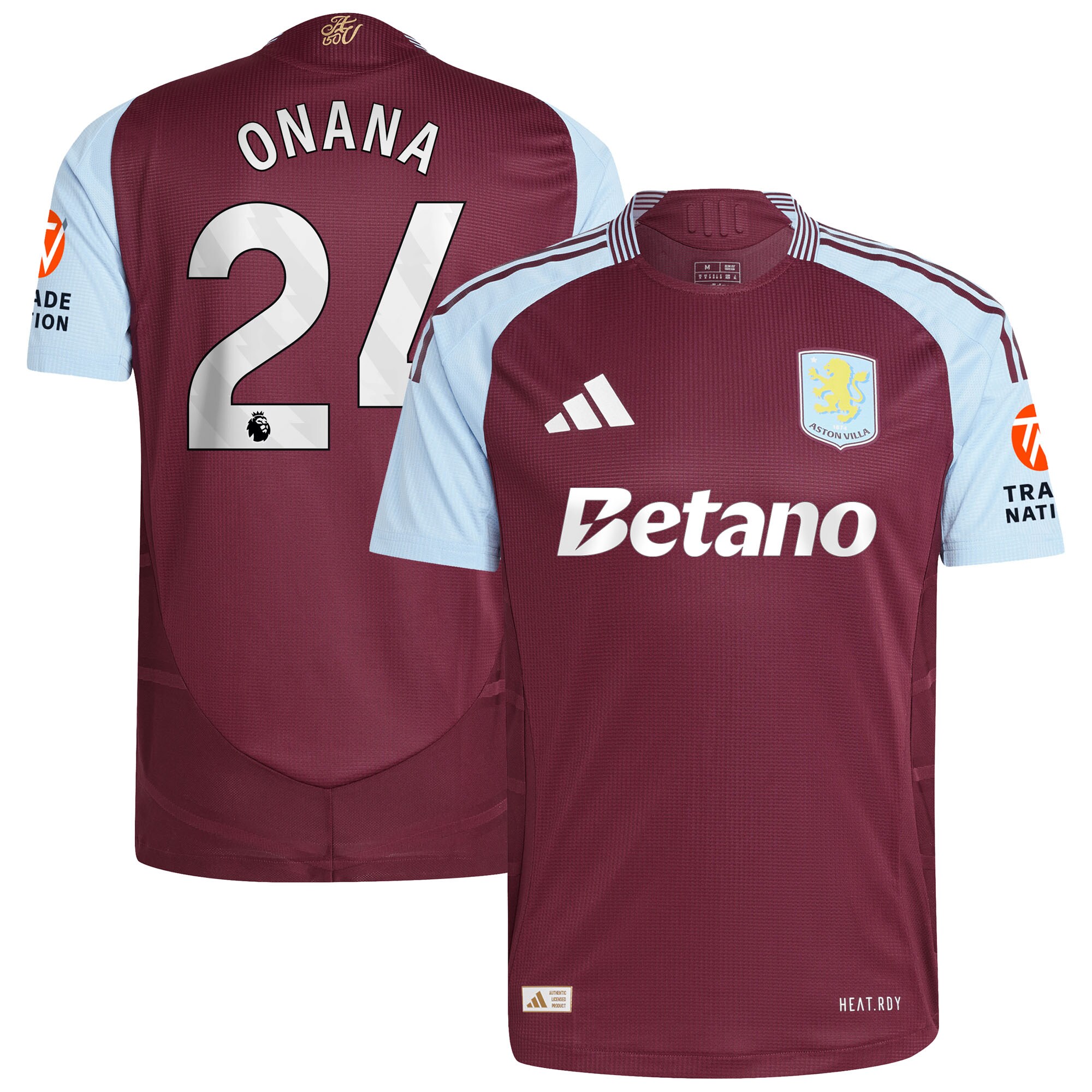aston villa adidas home authentic shirt 2024-25 with onana 24 printing Collection | Aston Villa Football Kits and Shirts
