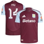 aston villa adidas home authentic shirt 2024-25 with pau 14 cup printing Collection | Aston Villa Football Kits and Shirts