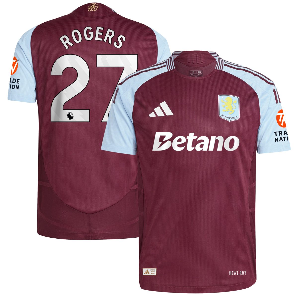 aston villa adidas home authentic shirt 2024-25 with rogers 27 printing Collection | Aston Villa Football Kits and Shirts