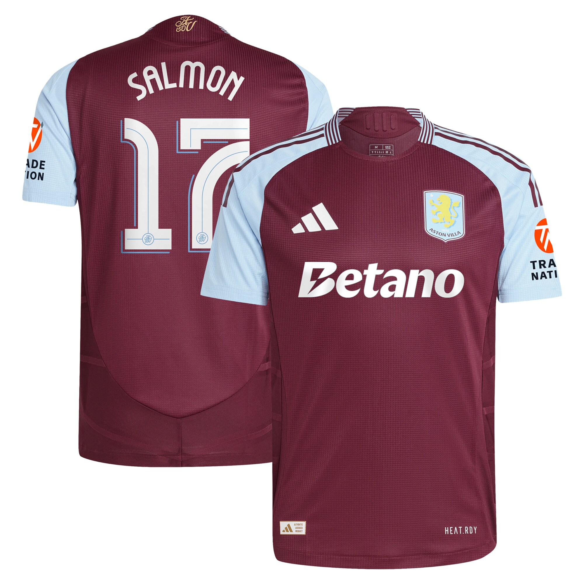 aston villa adidas home authentic shirt 2024-25 with salmon 17 cup printing Collection | Aston Villa Football Kits and Shirts