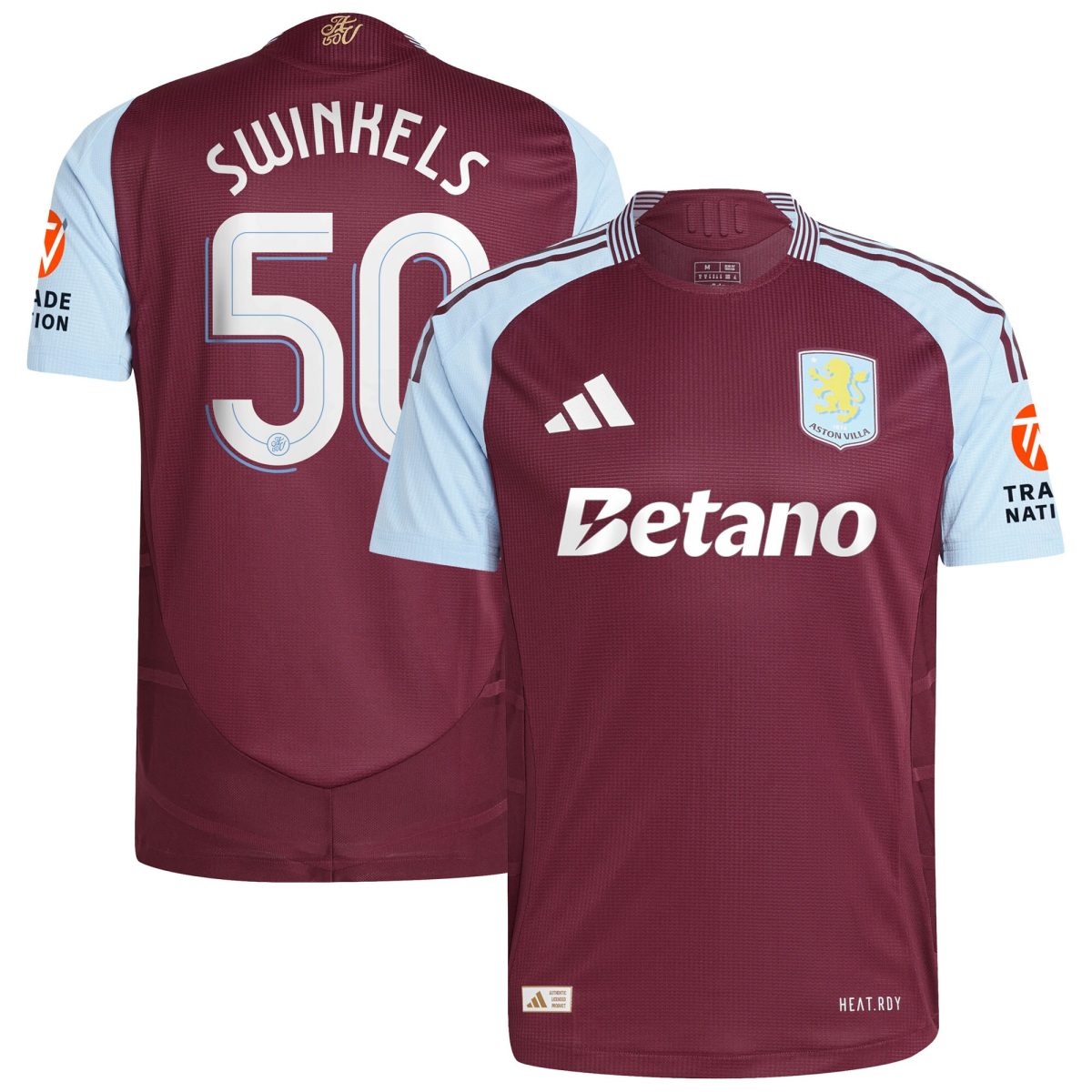 aston villa adidas home authentic shirt 2024-25 with swinkels 50 cup printing Collection | Aston Villa Football Kits and Shirts