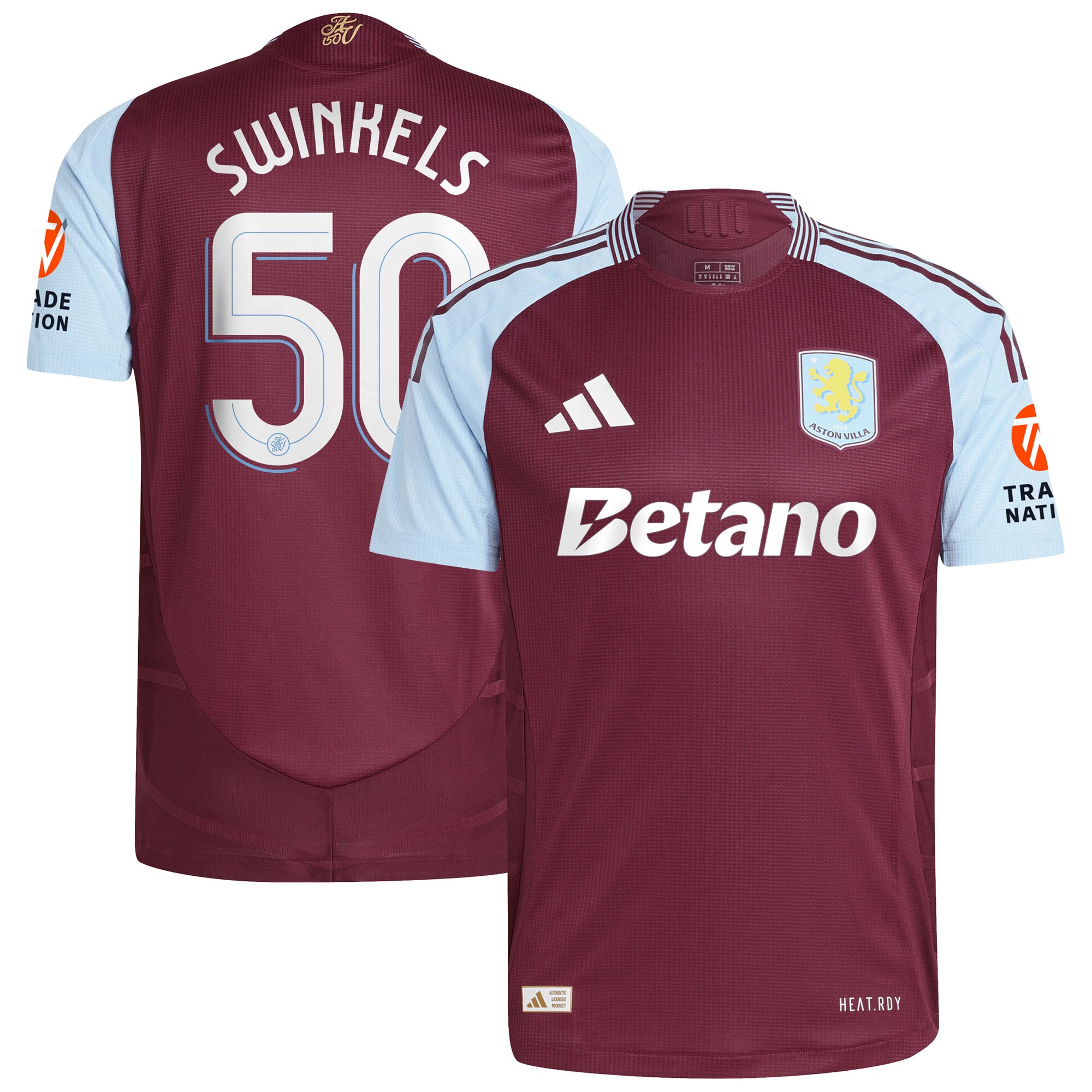aston villa adidas home authentic shirt 2024-25 with swinkels 50 cup printing Collection | Aston Villa Football Kits and Shirts