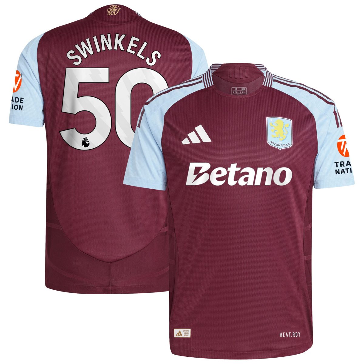 aston villa adidas home authentic shirt 2024-25 with swinkels 50 printing Collection | Aston Villa Football Kits and Shirts