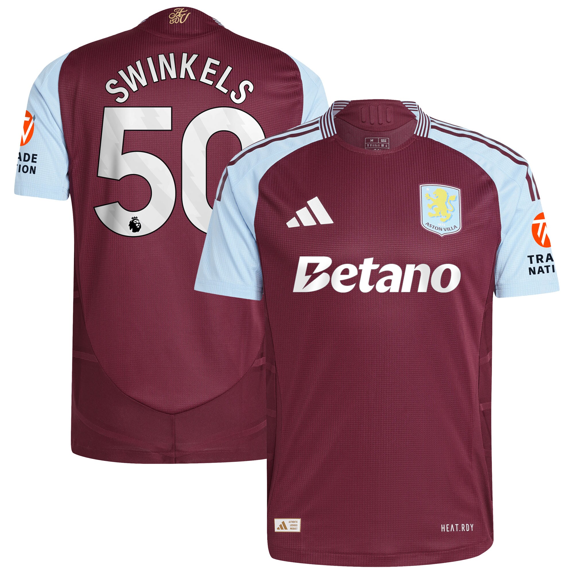 aston villa adidas home authentic shirt 2024-25 with swinkels 50 printing Collection | Aston Villa Football Kits and Shirts