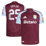 aston villa adidas home authentic shirt 2024-25 with taylor 25 cup printing Collection | Aston Villa Football Kits and Shirts