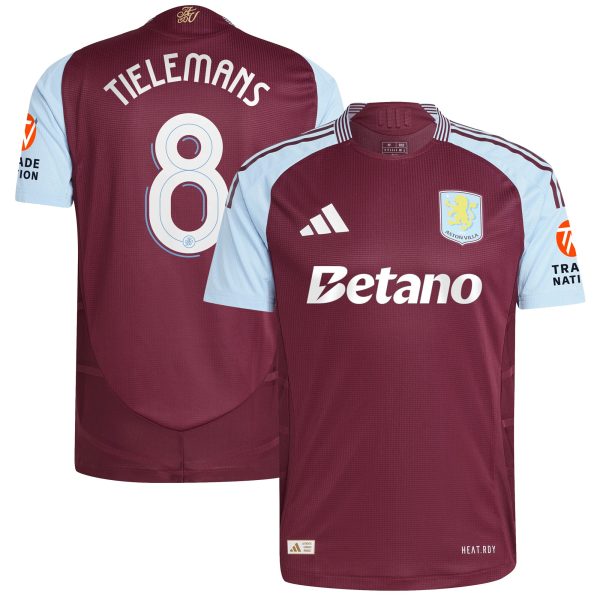 aston villa adidas home authentic shirt 2024-25 with tielemans 8 cup printing Collection | Aston Villa Football Kits and Shirts