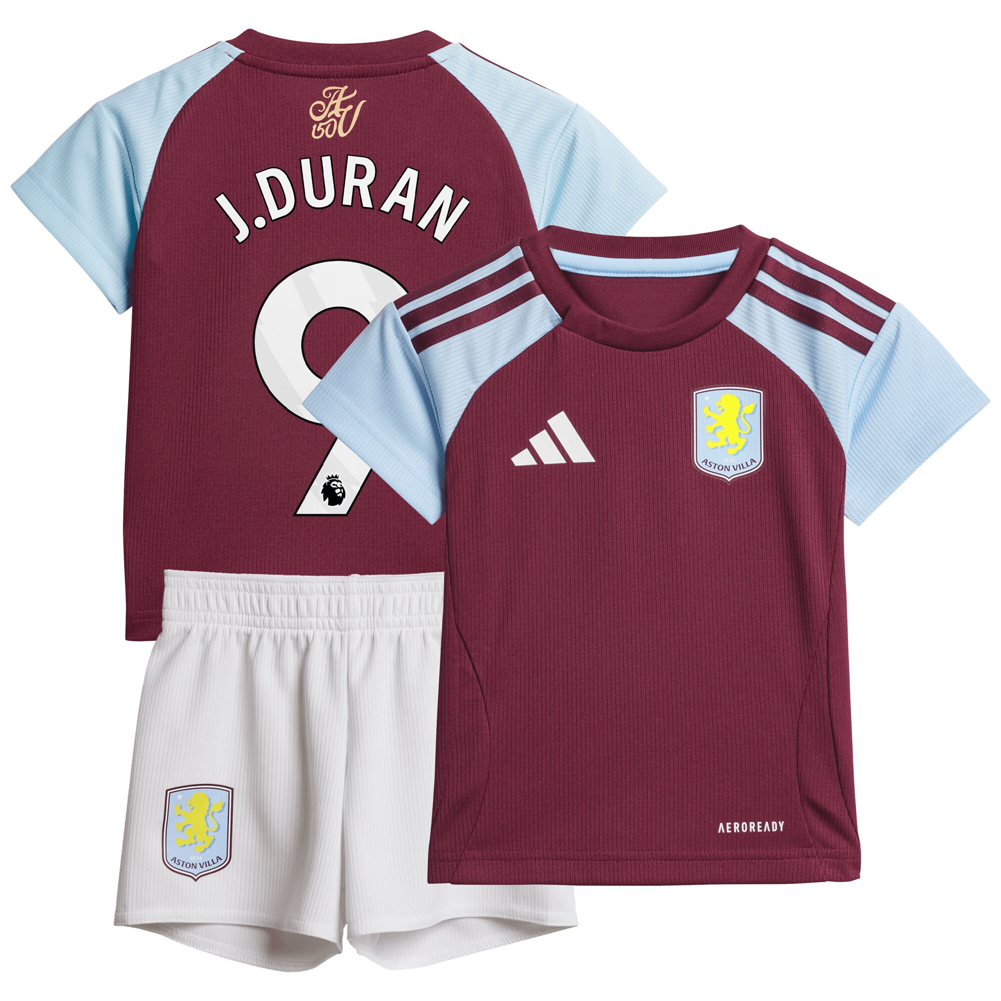 aston villa adidas home baby kit 2024-25 with j.duran 9 printing Collection | Aston Villa Football Kits and Shirts