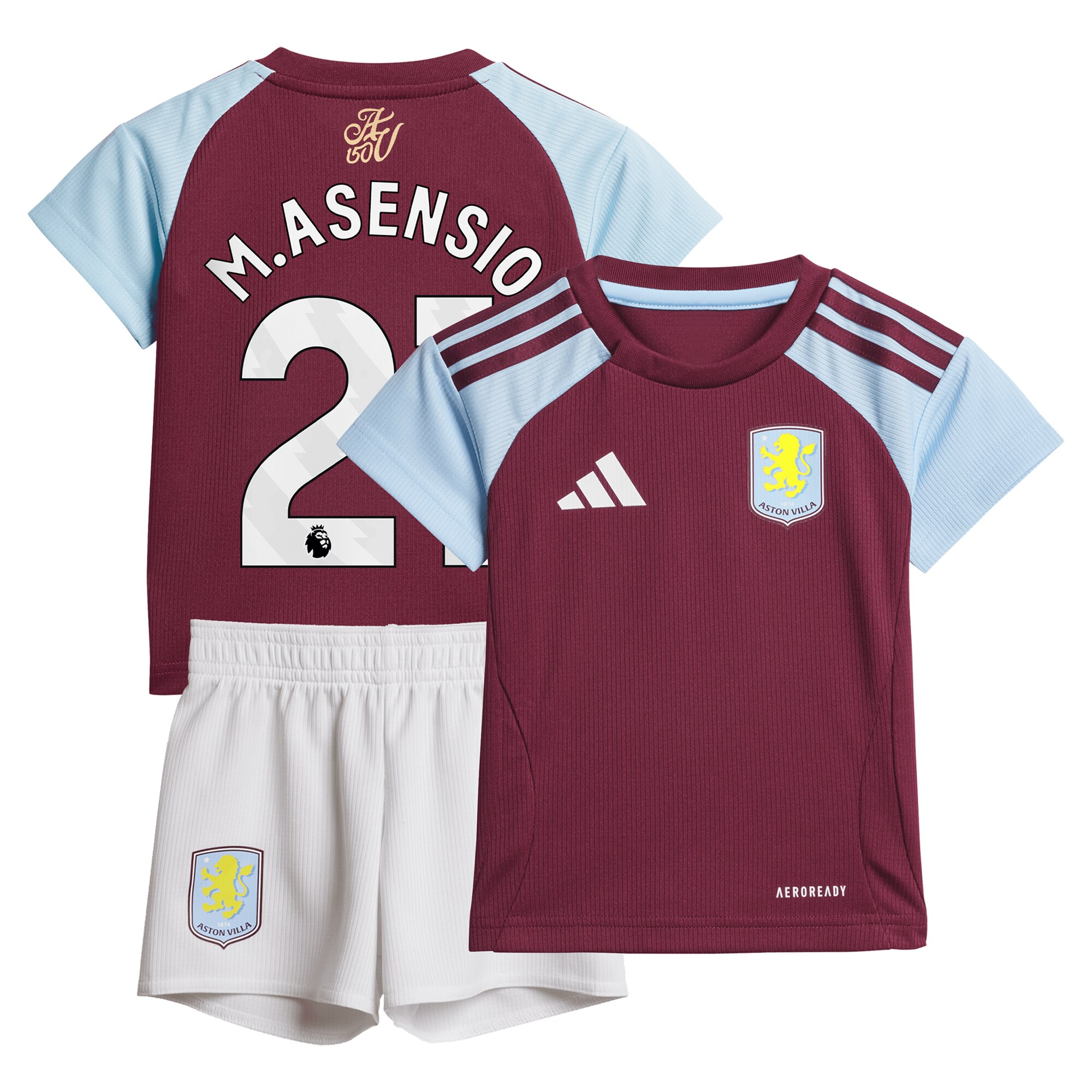 aston villa adidas home baby kit 2024-25 with m.asensio 21 printing Collection | Aston Villa Football Kits and Shirts