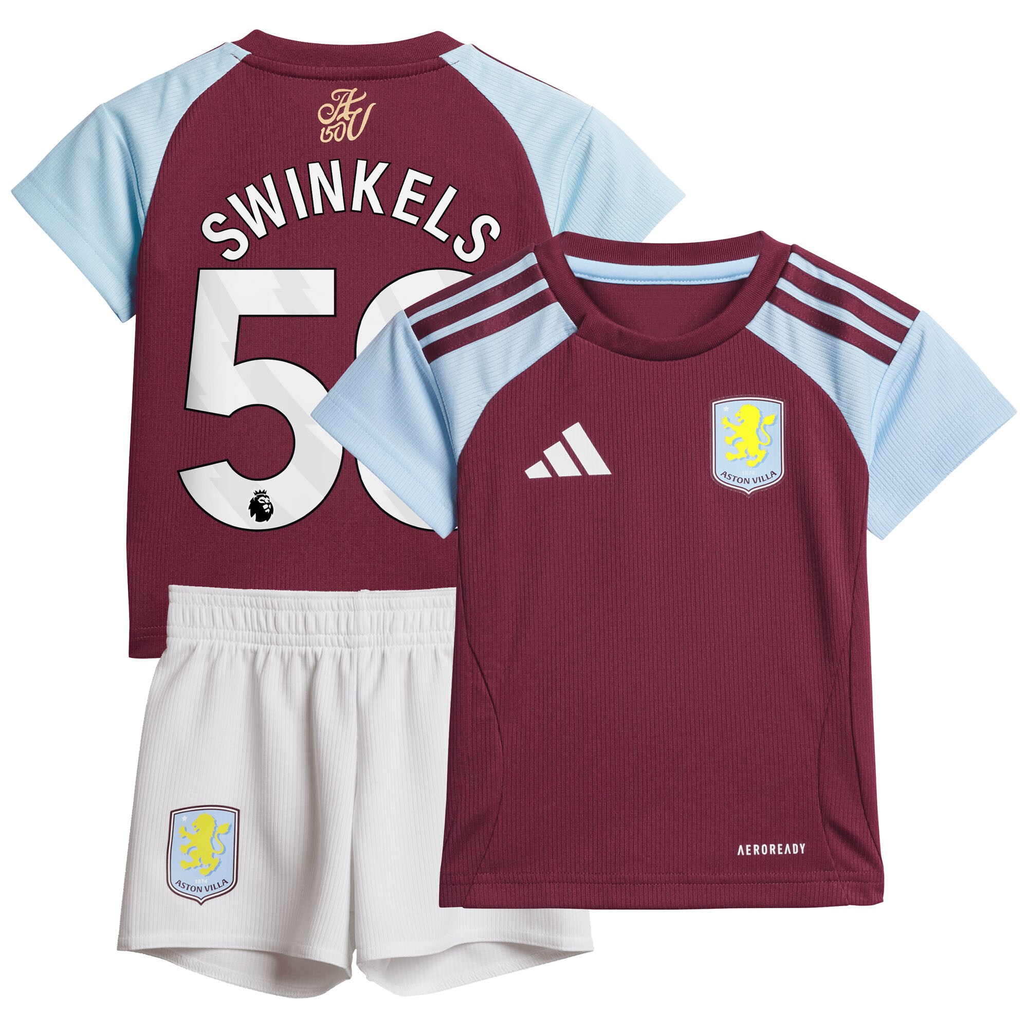 aston villa adidas home baby kit 2024-25 with swinkels 50 printing Collection | Aston Villa Football Kits and Shirts