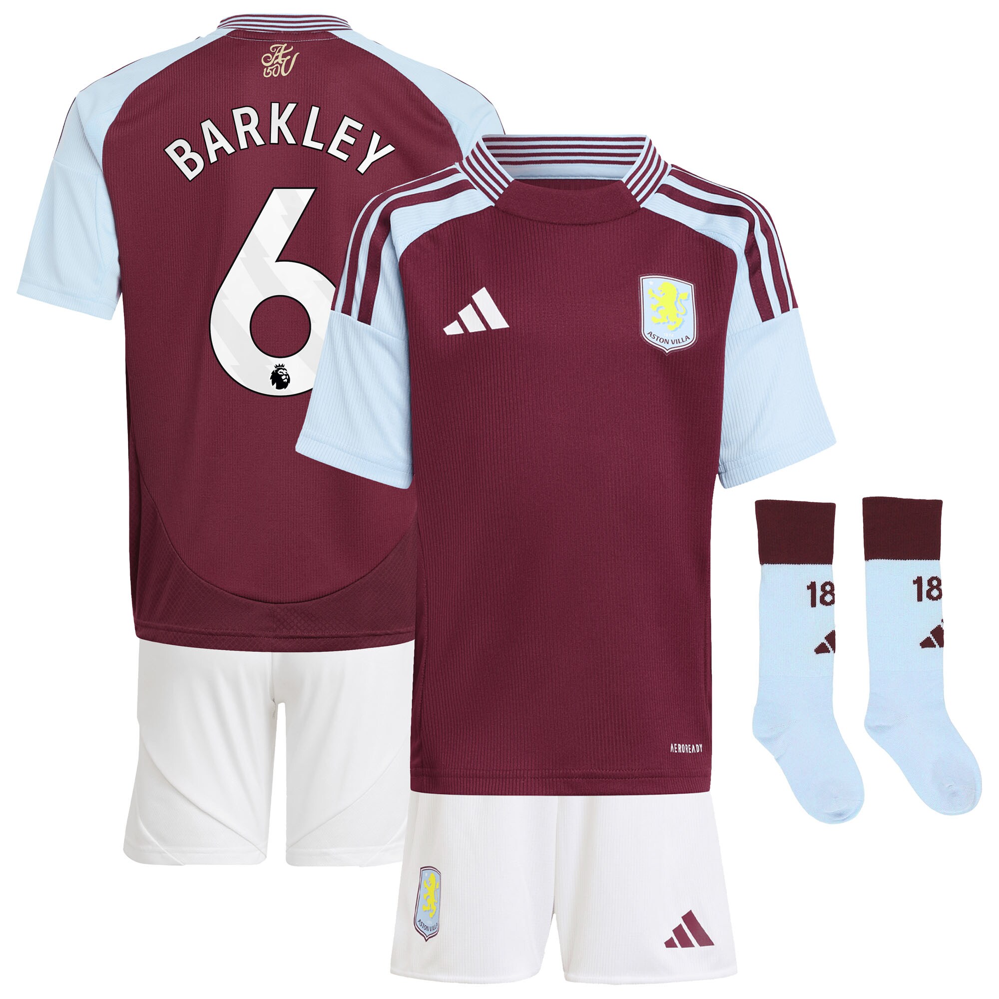 aston villa adidas home mini kit 2024-25 with barkley 6 printing Collection | Aston Villa Football Kits and Shirts