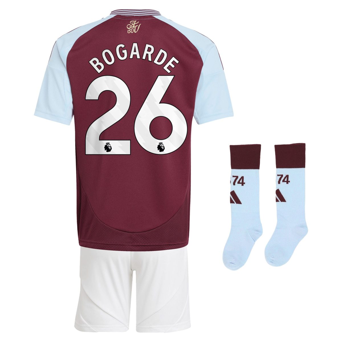 aston villa adidas home mini kit 2024-25 with bogarde 26 printing Collection | Aston Villa Football Kits and Shirts