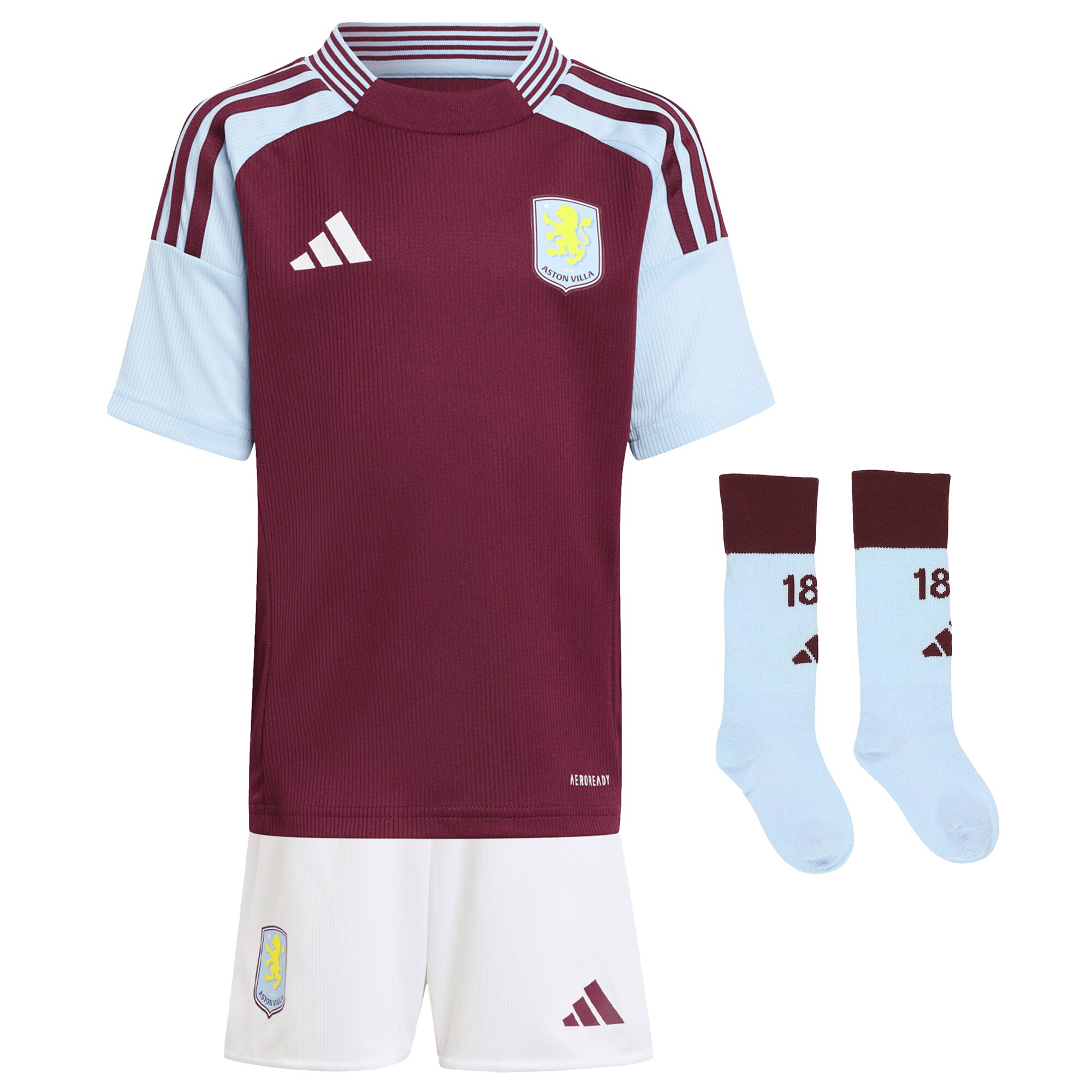 aston villa adidas home mini kit 2024-25 with diego carlos 3 printing Collection | Aston Villa Football Kits and Shirts