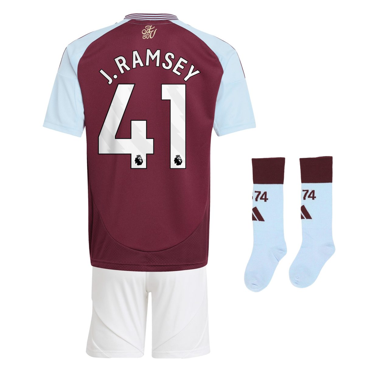 aston villa adidas home mini kit 2024-25 with j. ramsey 41 printing Collection | Aston Villa Football Kits and Shirts