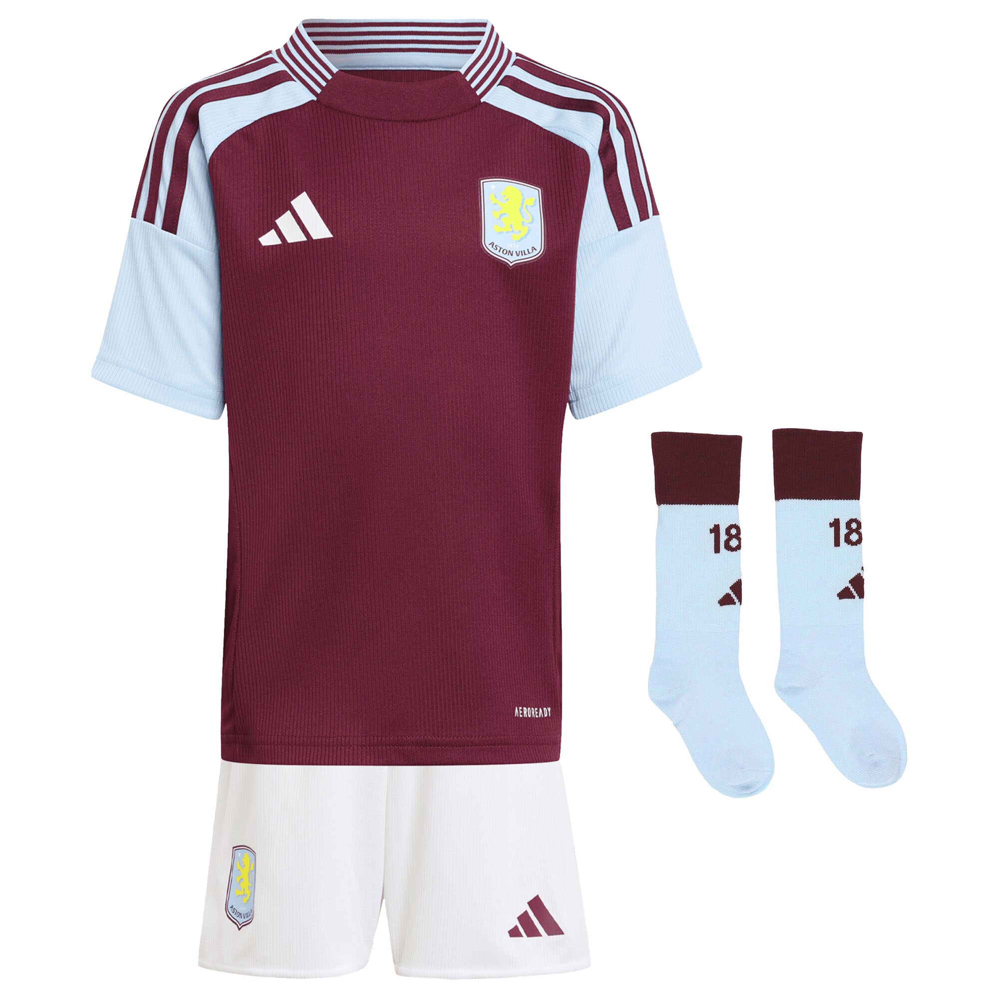 aston villa adidas home mini kit 2024-25 with maatsen 22 printing Collection | Aston Villa Football Kits and Shirts