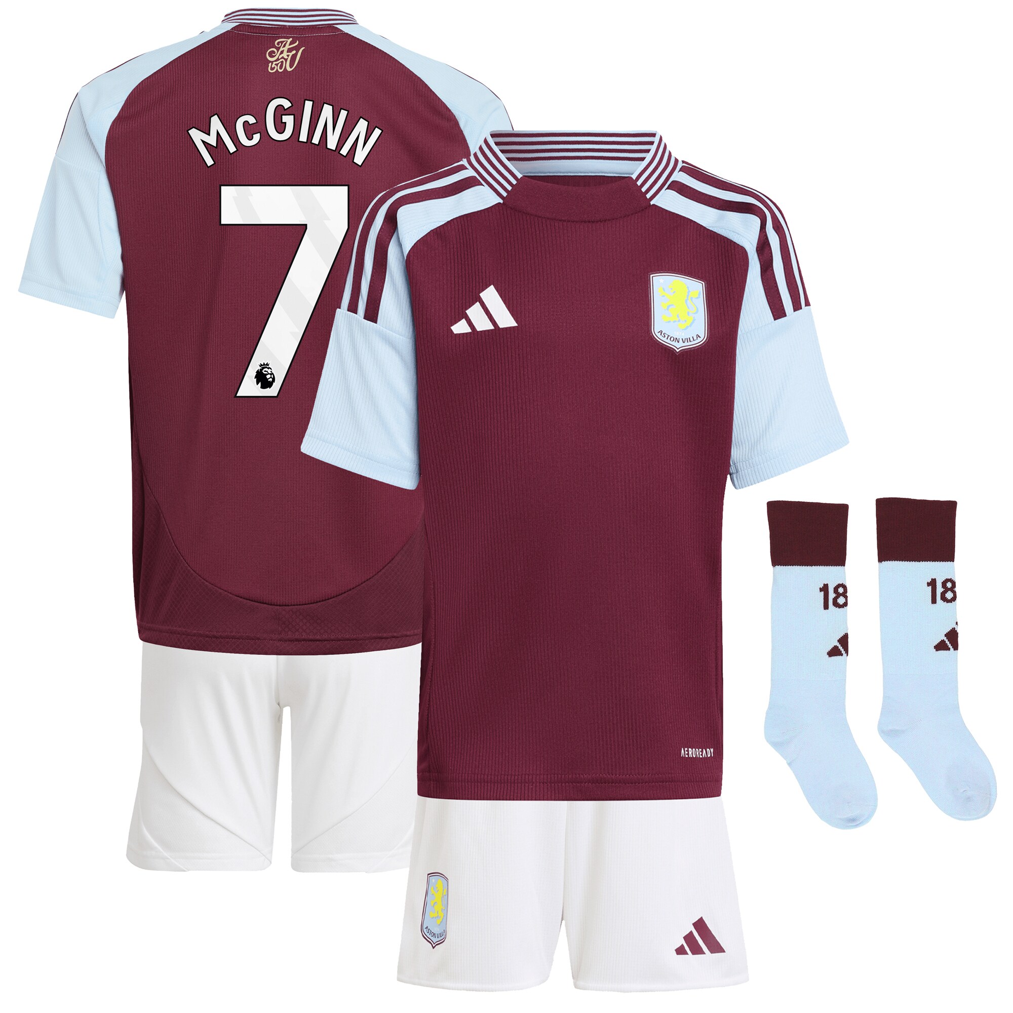 aston villa adidas home mini kit 2024-25 with mcginn 7 printing Collection | Aston Villa Football Kits and Shirts