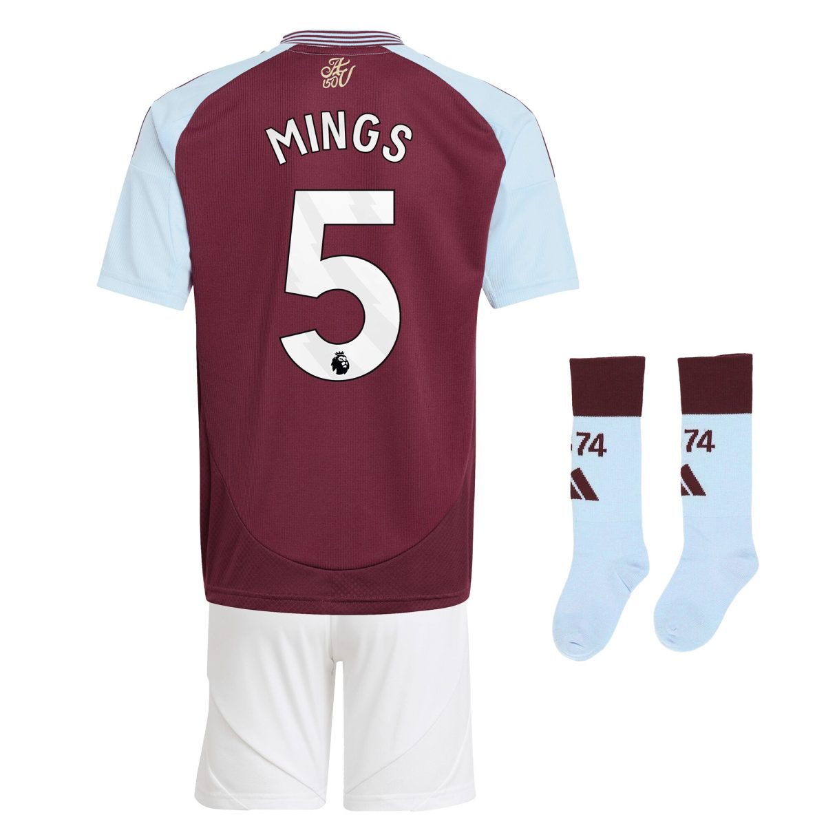 aston villa adidas home mini kit 2024-25 with mings 5 printing Collection | Aston Villa Football Kits and Shirts