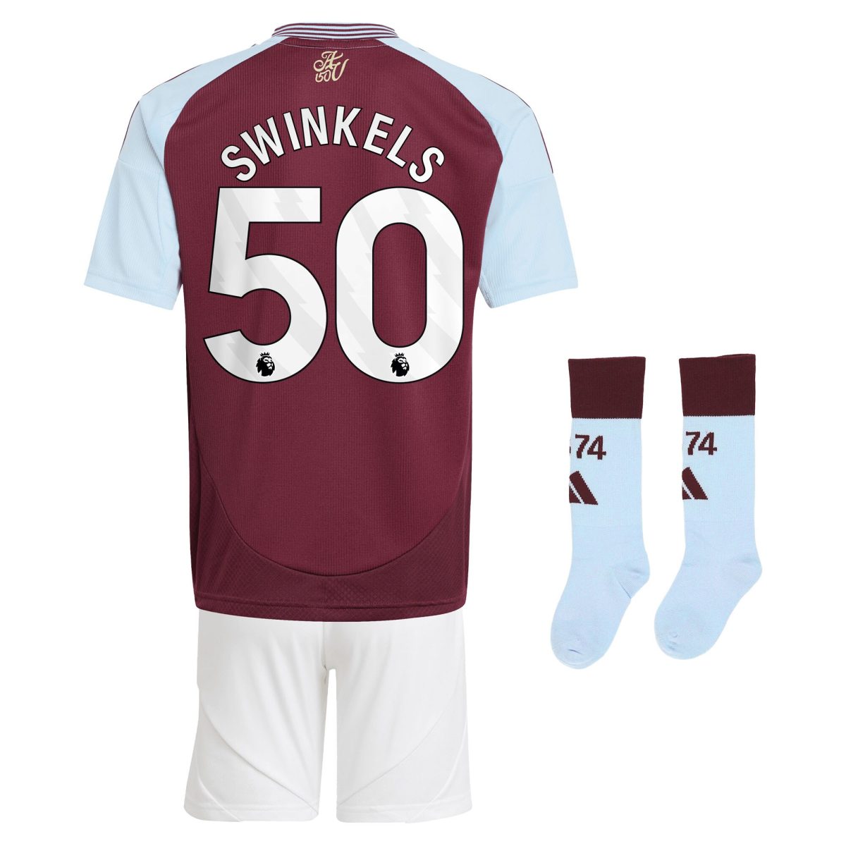 aston villa adidas home mini kit 2024-25 with swinkels 50 printing Collection | Aston Villa Football Kits and Shirts