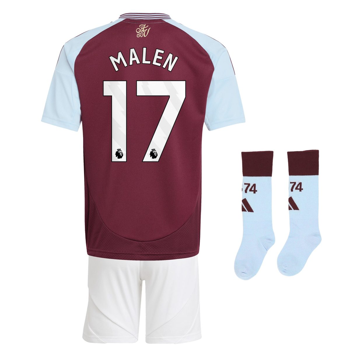 aston villa adidas home mini kit 2024-26 with malen 17 printing Collection | Aston Villa Football Kits and Shirts