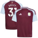 aston villa adidas home shirt 2024-25 – kids with bailey 31 printing Collection | Aston Villa Football Kits and Shirts