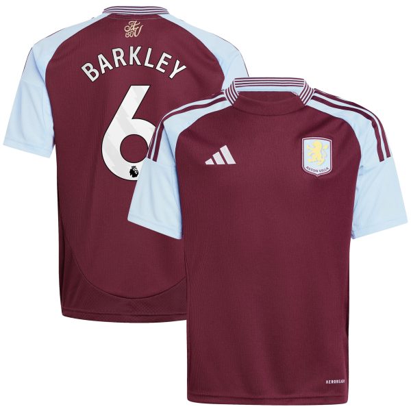aston villa adidas home shirt 2024-25 – kids with barkley 6 printing Collection | Aston Villa Football Kits and Shirts