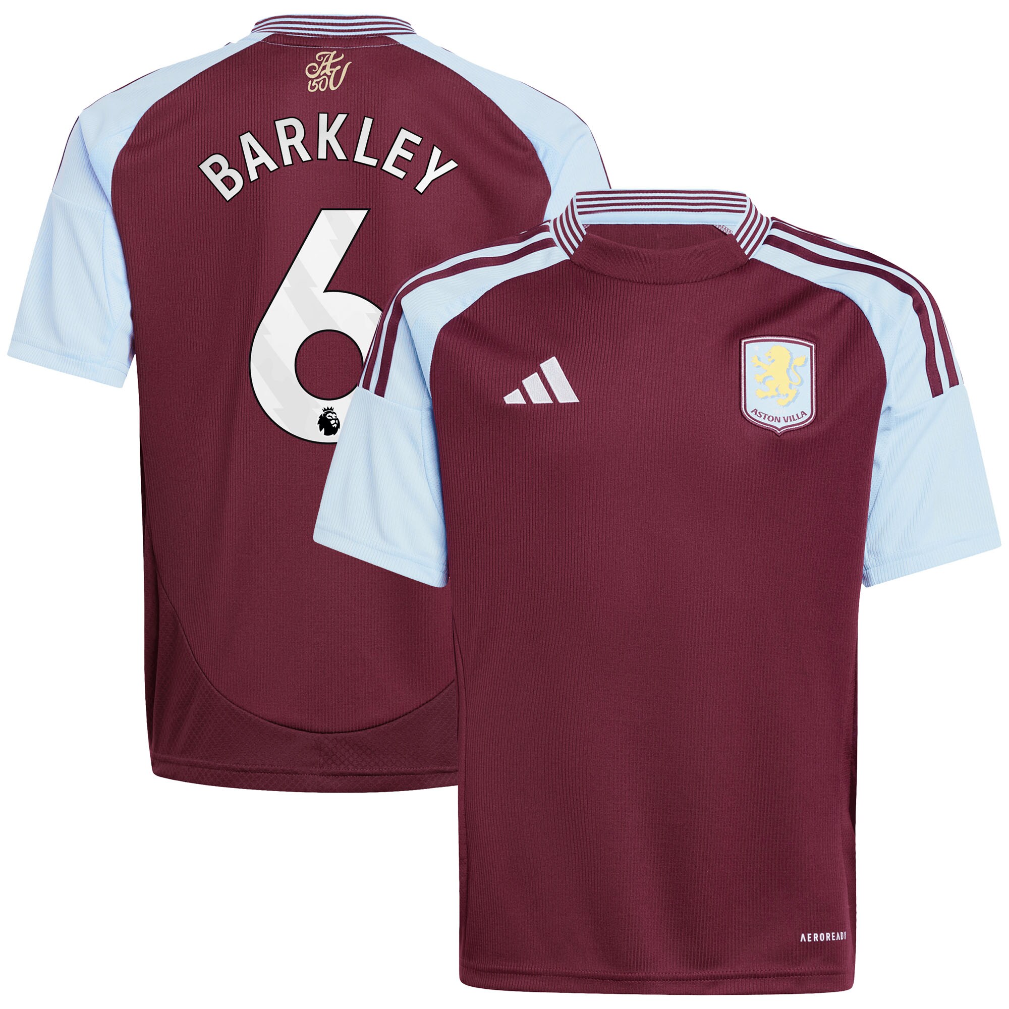 aston villa adidas home shirt 2024-25 – kids with barkley 6 printing Collection | Aston Villa Football Kits and Shirts