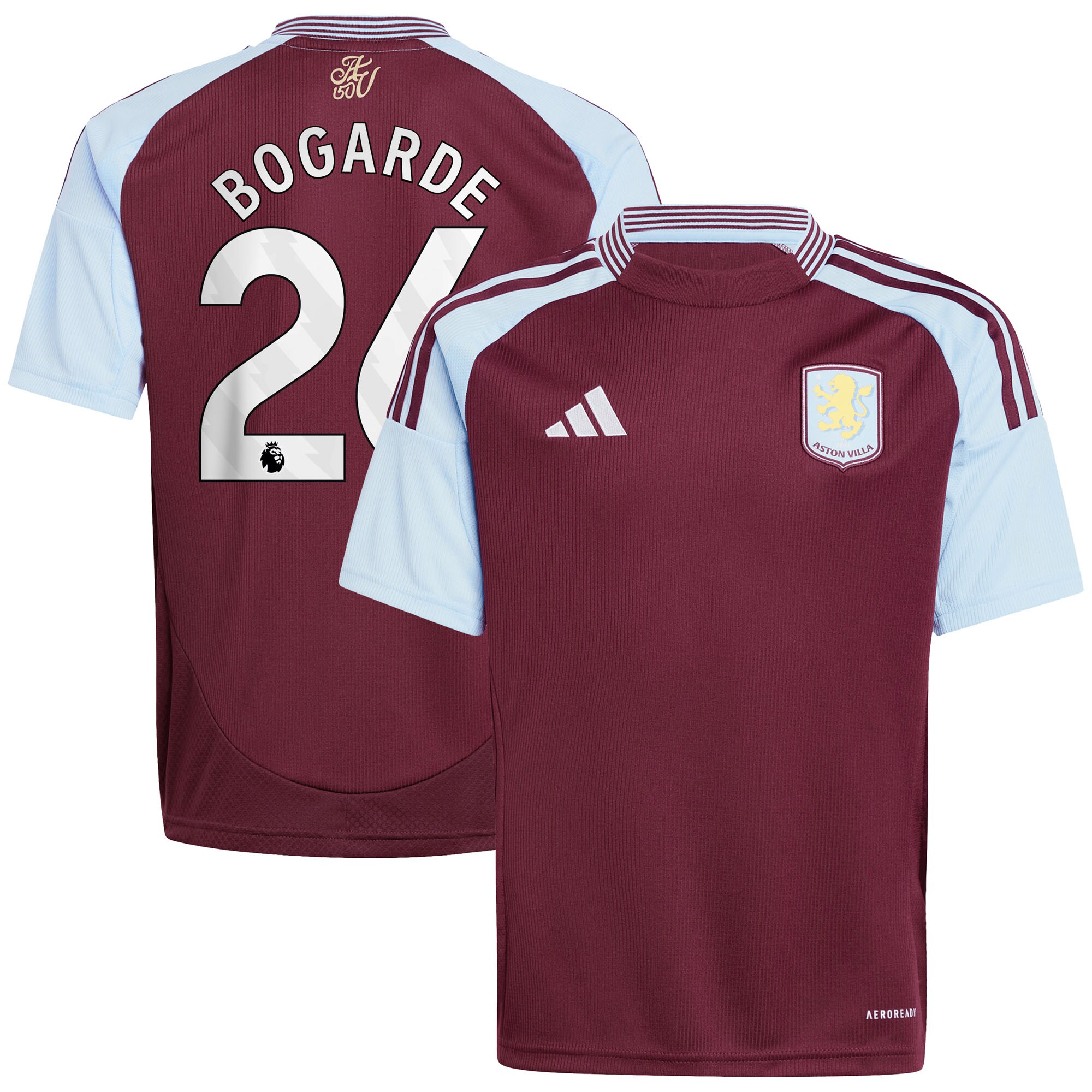 aston villa adidas home shirt 2024-25 – kids with bogarde 26 printing Collection | Aston Villa Football Kits and Shirts