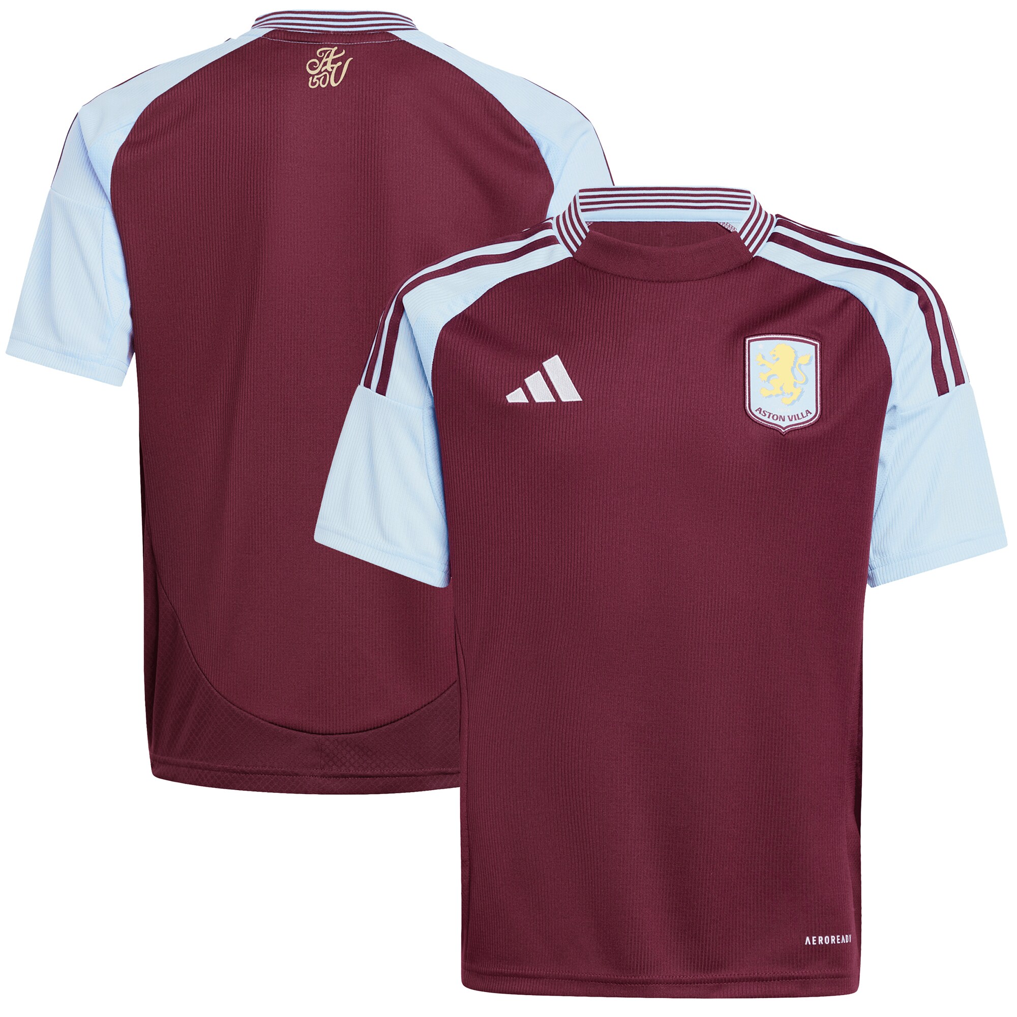 aston villa adidas home shirt 2024-25 – kids with custom printing Collection | Aston Villa Football Kits and Shirts