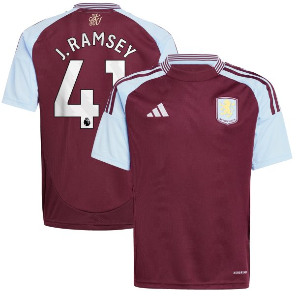 aston villa adidas home shirt 2024-25 – kids with j. ramsey 41 printing Collection | Aston Villa Football Kits and Shirts