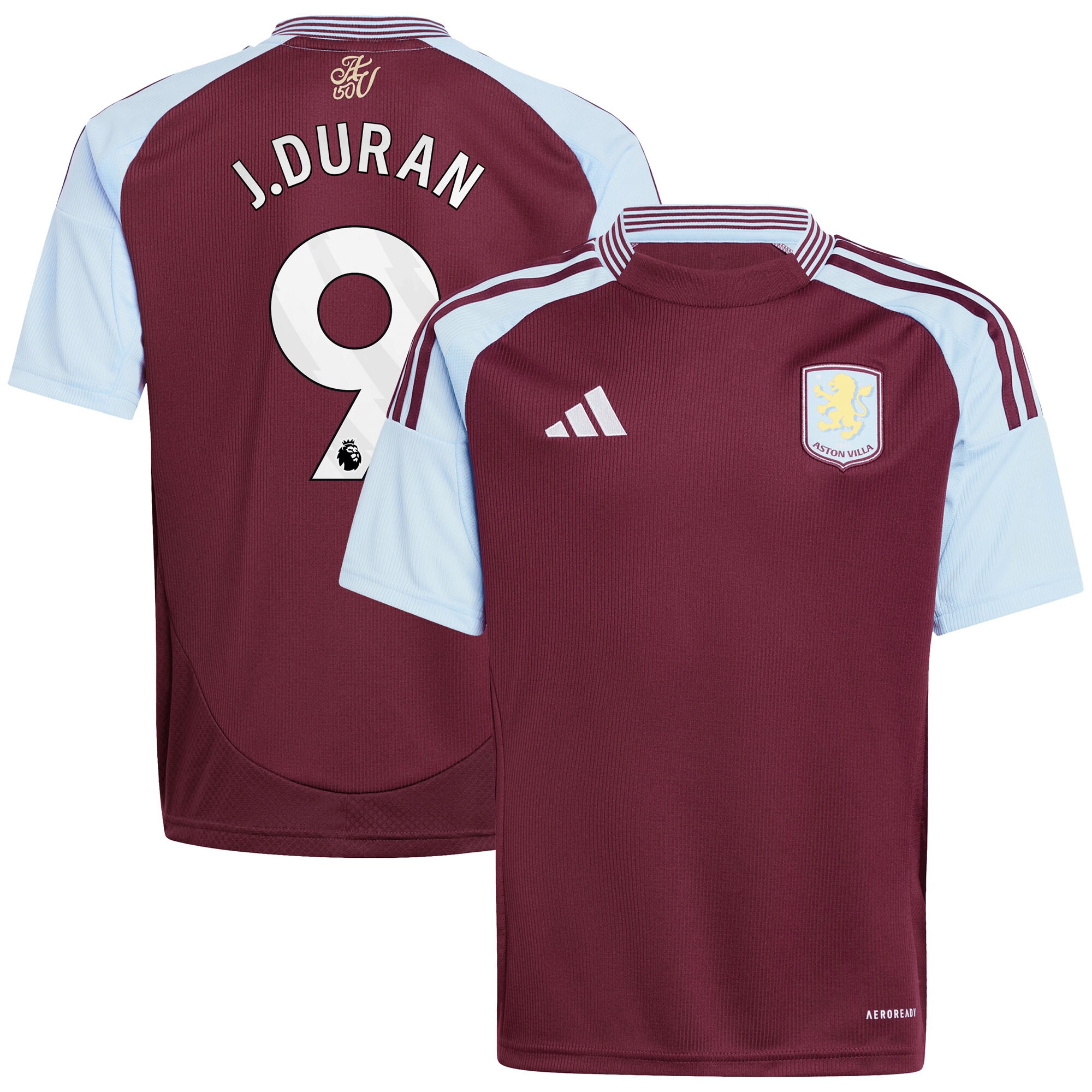 aston villa adidas home shirt 2024-25 – kids with j.duran 9 printing Collection | Aston Villa Football Kits and Shirts