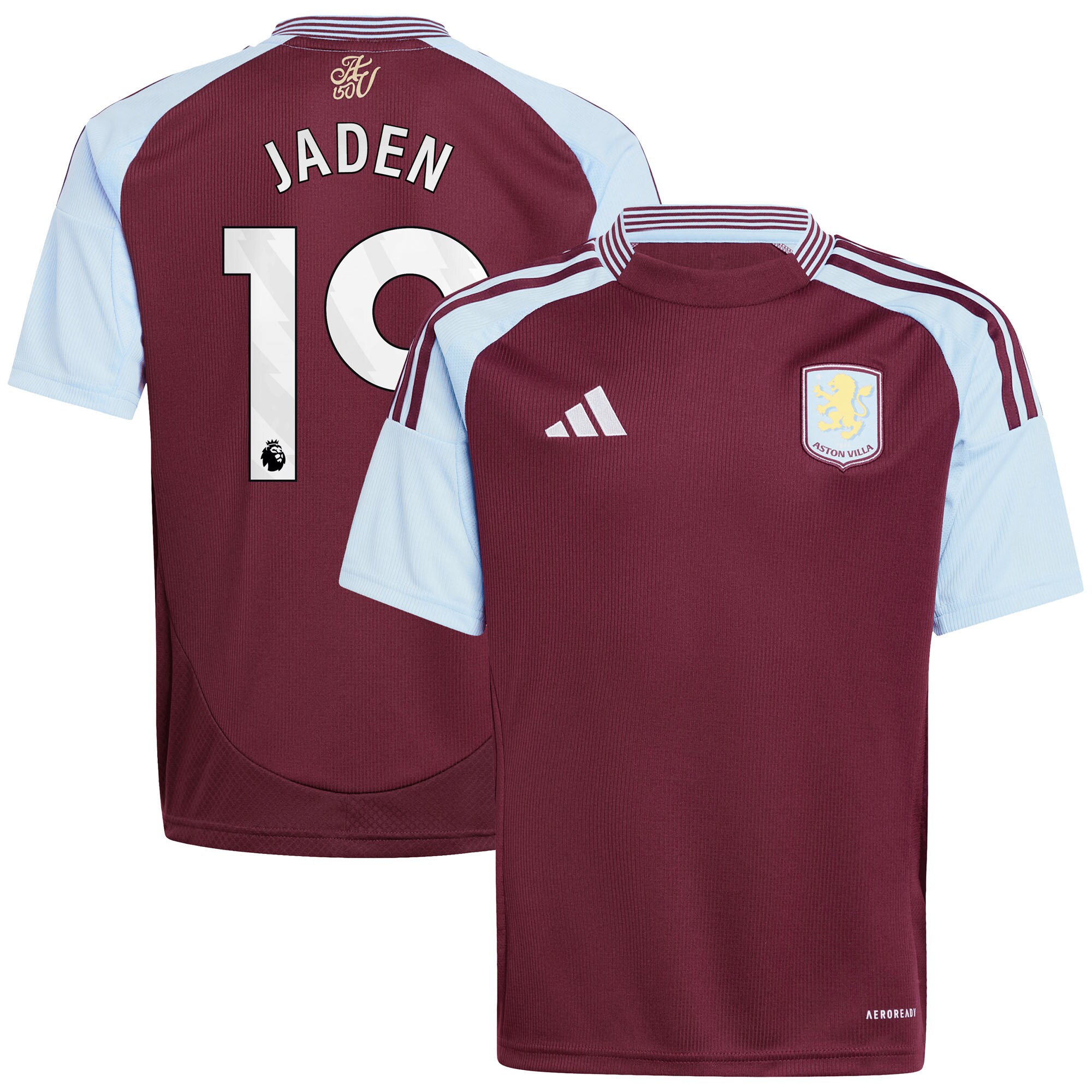 aston villa adidas home shirt 2024-25 – kids with jaden 19 printing Collection | Aston Villa Football Kits and Shirts