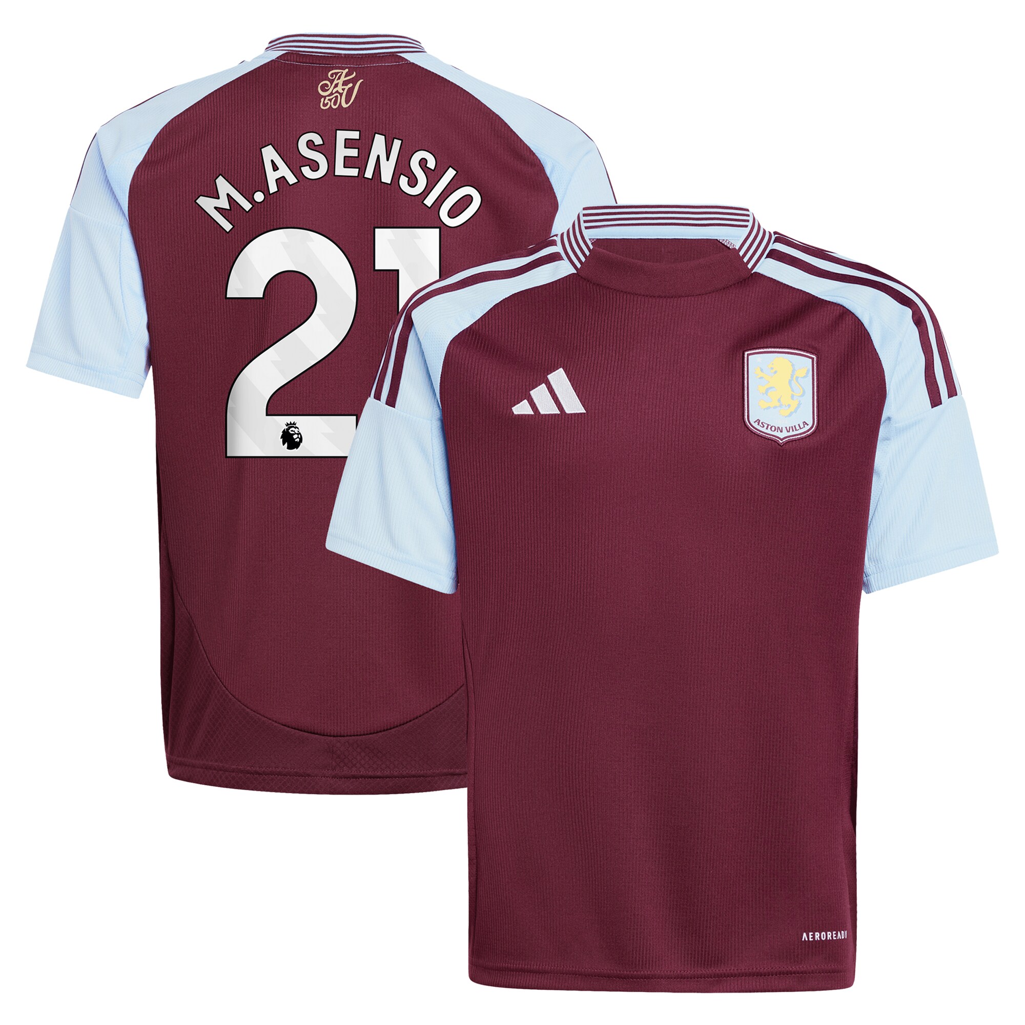 aston villa adidas home shirt 2024-25 – kids with m.asensio 21 printing Collection | Aston Villa Football Kits and Shirts