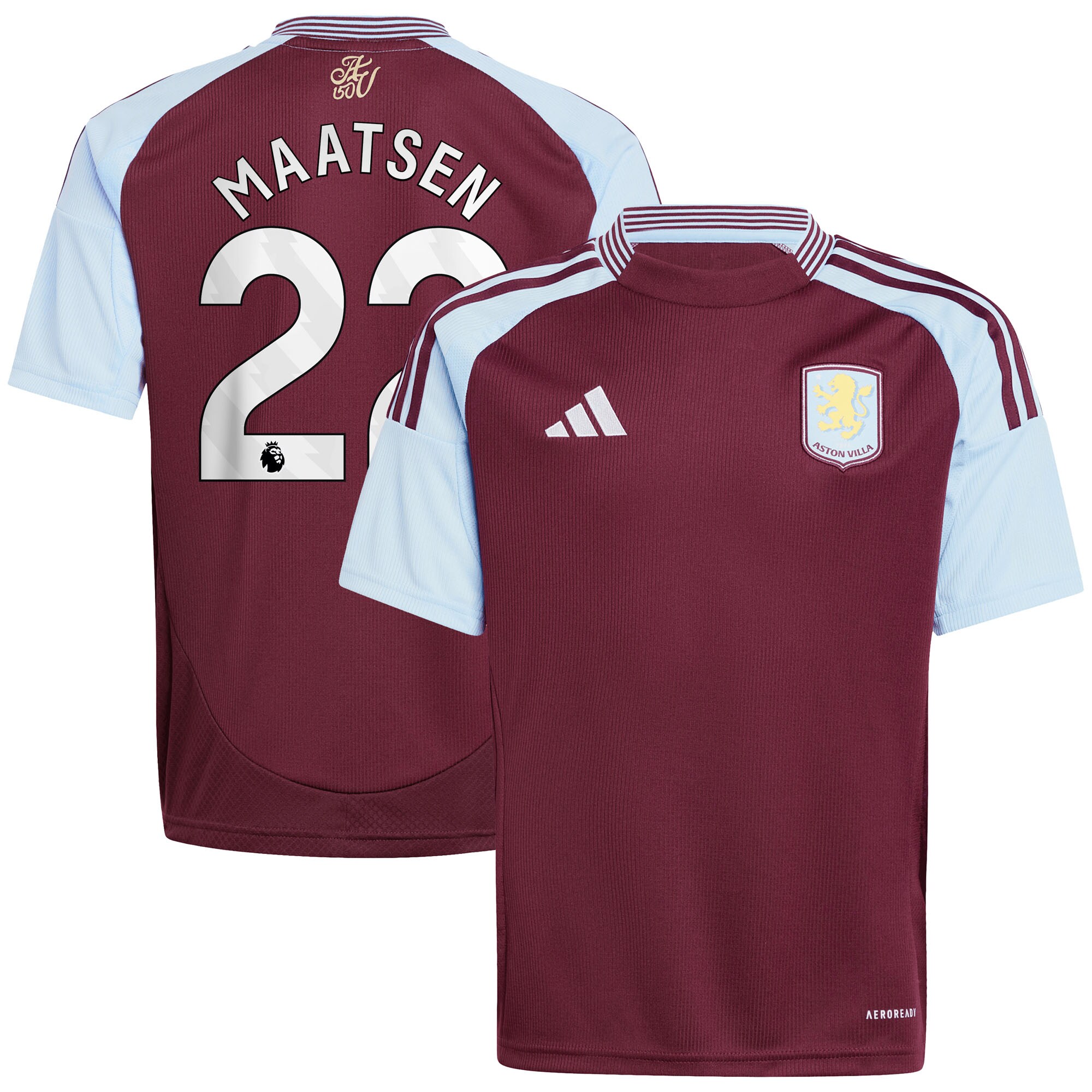 aston villa adidas home shirt 2024-25 – kids with maatsen 22 printing Collection | Aston Villa Football Kits and Shirts