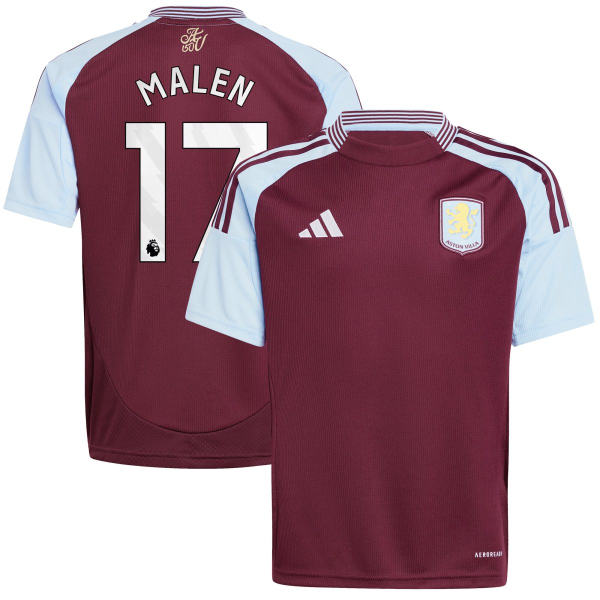 aston villa adidas home shirt 2024-25 – kids with malen 17 printing Collection | Aston Villa Football Kits and Shirts