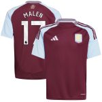 aston villa adidas home shirt 2024-25 – kids with malen 17 printing Collection | Aston Villa Football Kits and Shirts