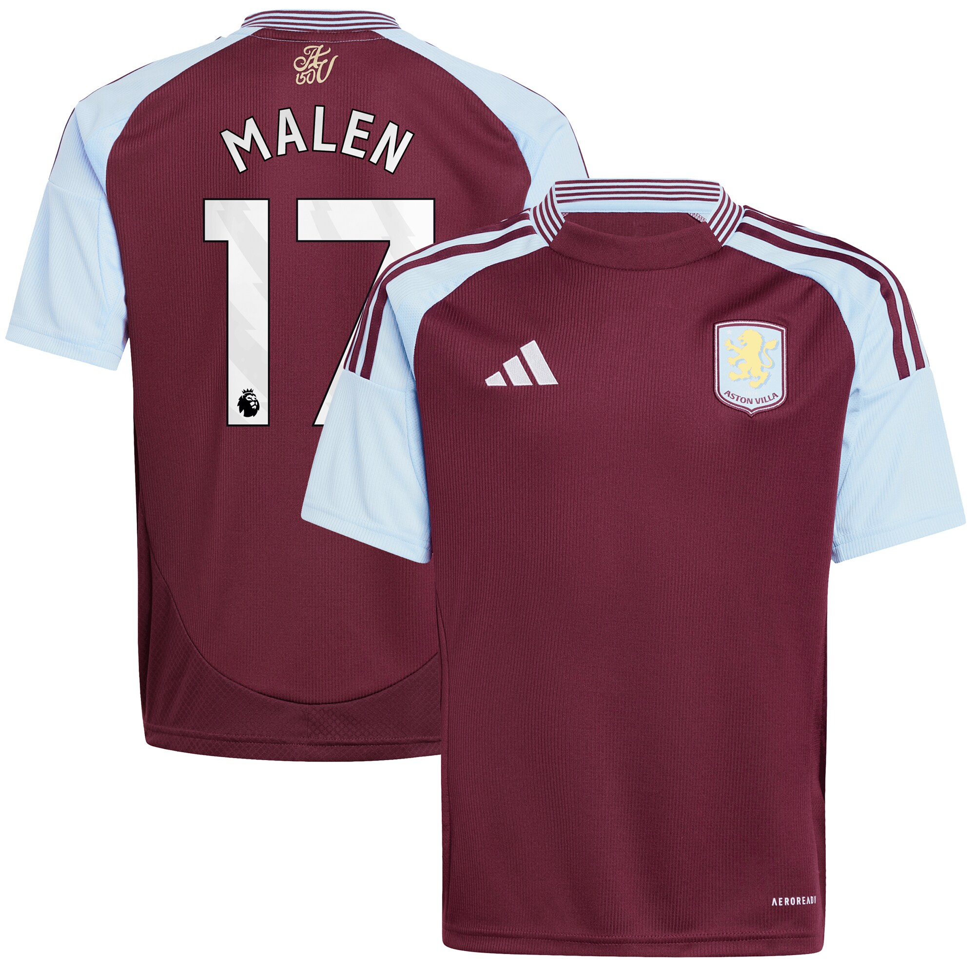 aston villa adidas home shirt 2024-25 – kids with malen 17 printing Collection | Aston Villa Football Kits and Shirts