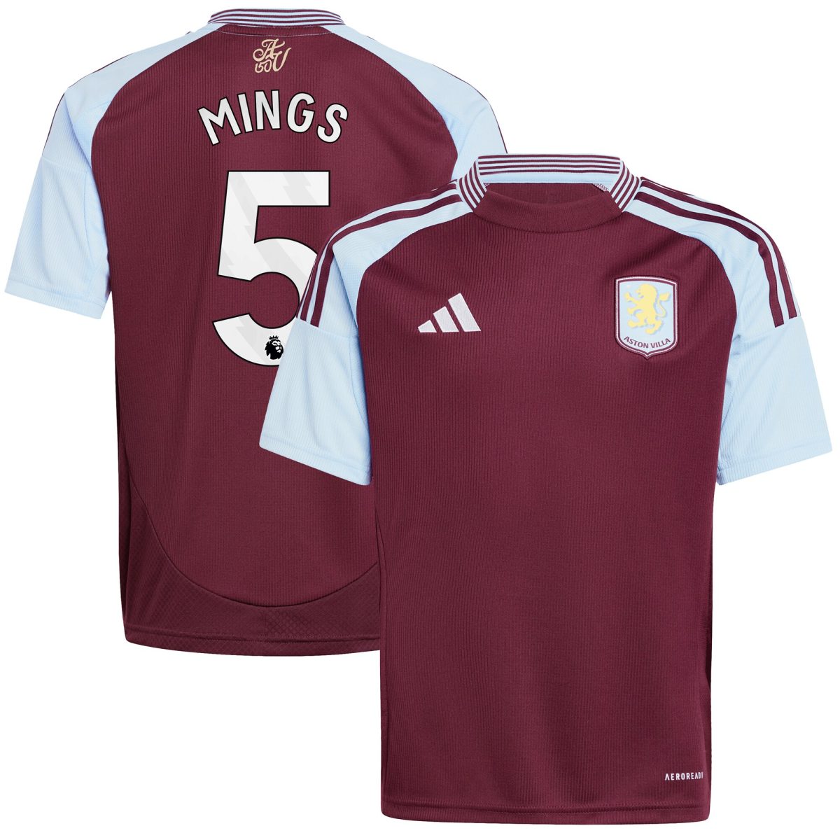 aston villa adidas home shirt 2024-25 – kids with mings 5 printing Collection | Aston Villa Football Kits and Shirts