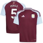 aston villa adidas home shirt 2024-25 – kids with mings 5 printing Collection | Aston Villa Football Kits and Shirts
