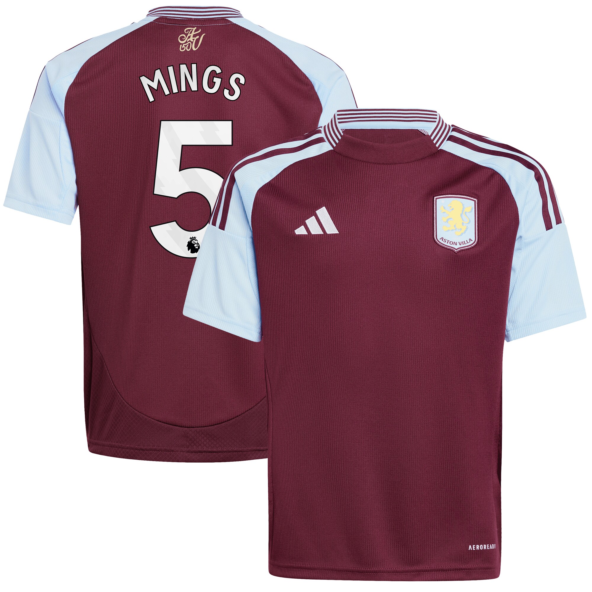 aston villa adidas home shirt 2024-25 – kids with mings 5 printing Collection | Aston Villa Football Kits and Shirts
