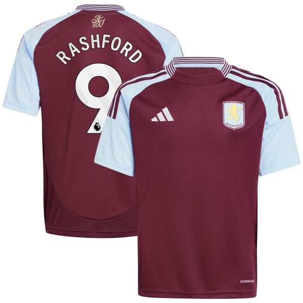 aston villa adidas home shirt 2024-25 – kids with rashford 9 printing Collection | Aston Villa Football Kits and Shirts
