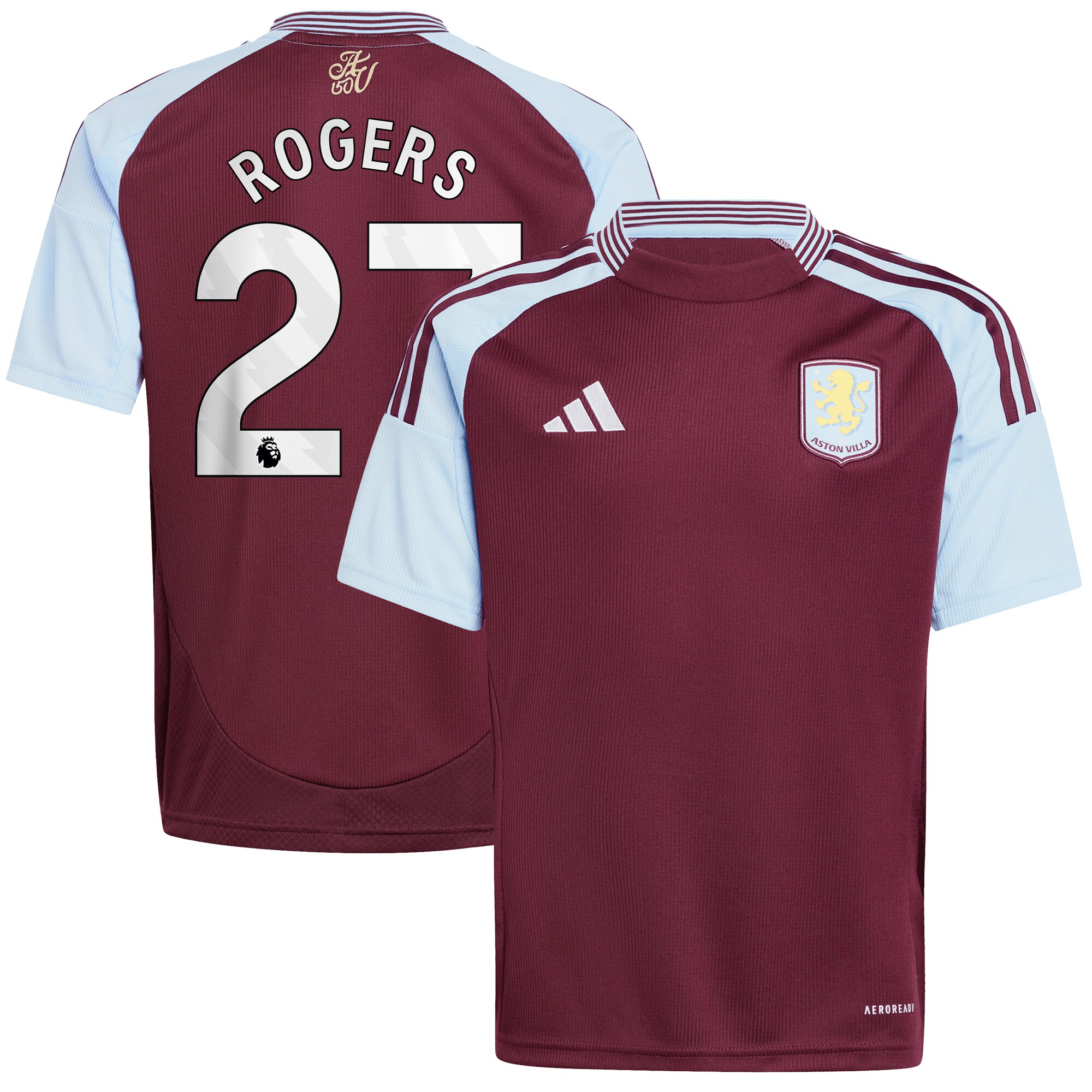 aston villa adidas home shirt 2024-25 – kids with rogers 27 printing Collection | Aston Villa Football Kits and Shirts