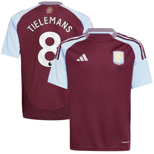 aston villa adidas home shirt 2024-25 – kids with tielemans 8 printing Collection | Aston Villa Football Kits and Shirts