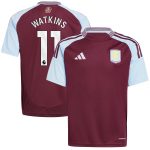 aston villa adidas home shirt 2024-25 – kids with watkins 11 printing Collection | Aston Villa Football Kits and Shirts