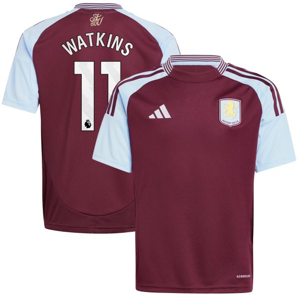 aston villa adidas home shirt 2024-25 – kids with watkins 11 printing Collection | Aston Villa Football Kits and Shirts